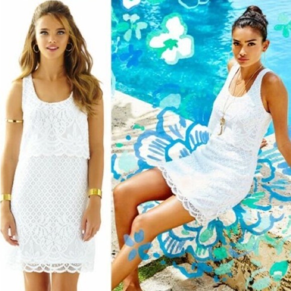 Lilly Pulitzer Dresses & Skirts - Lilly Pulitzer Stelle Lace Tank Dress Resort White Lace Size XS